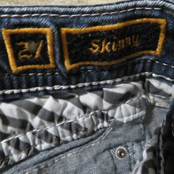 Rock Revival Blue Boris Skinny Jeans  27 waist - Picture 5 of 15